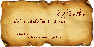 Ábrahám Andrea névjegykártya