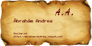 Ábrahám Andrea névjegykártya
